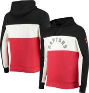 Junk Food Men's Junk Food Black/White Toronto Raptors Wordmark Colorblock Fleece Pullover Hoodie