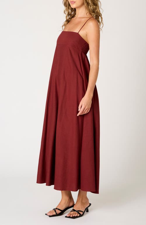 Nia Clove Midi Dress In Red