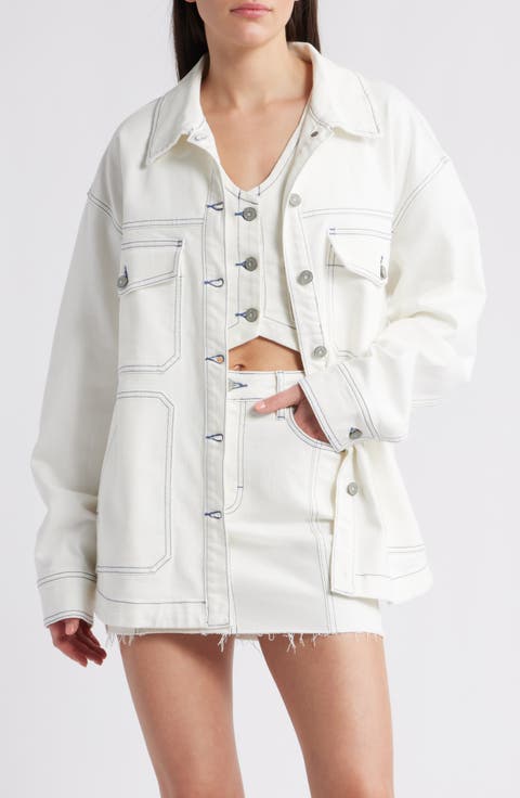 Oversize Stretch Denim Jacket