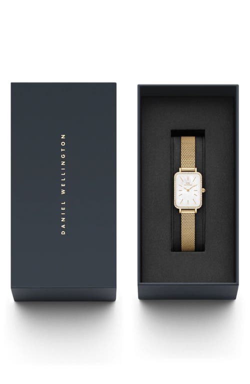 Daniel Wellington Quadro Mesh Strap Watch, 20mm X 26mm In Multi