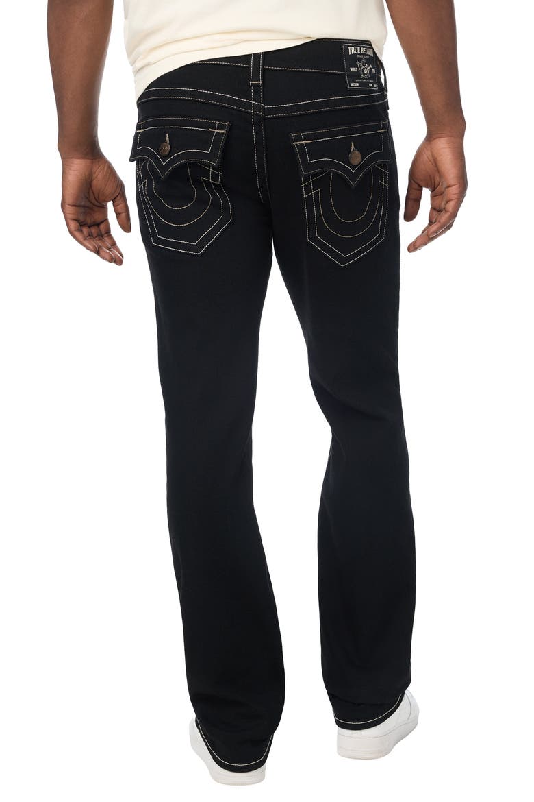 Ricky Single Needle Flap Regular Rise Straight Leg Jeans, Alternate, color, 2SB BLACK RINSE