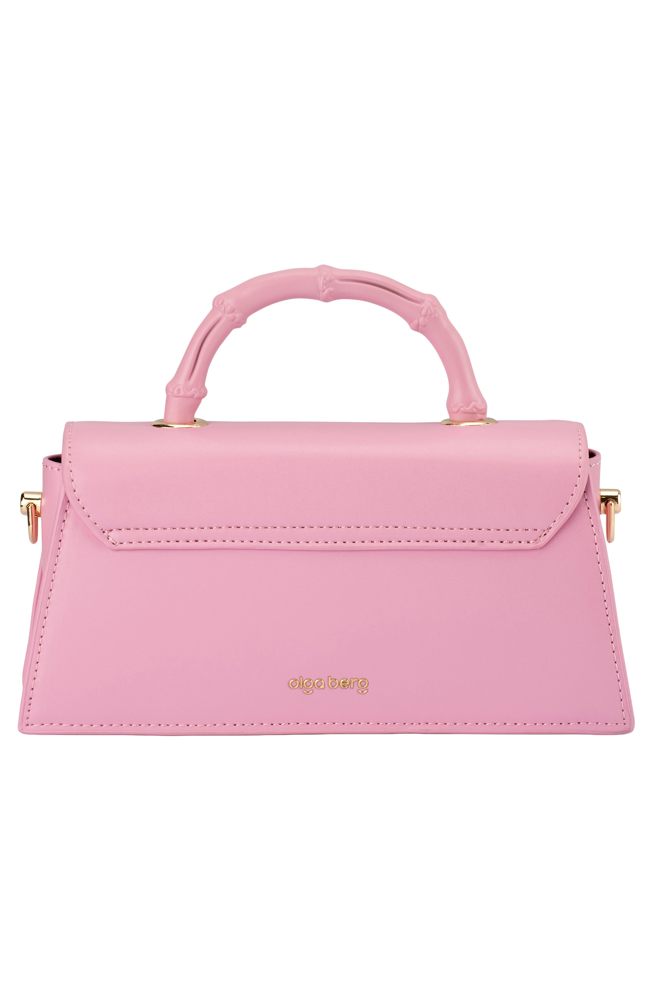 Phoebe Faux Leather Top Handle Bag, Alternate, color, PINK