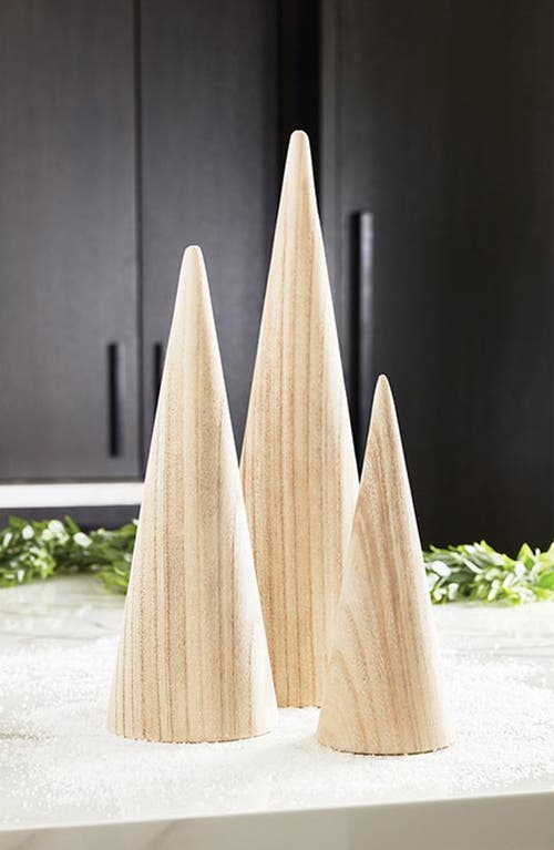 Creative Brands Paulownia Wood Cone Tree In Neutral