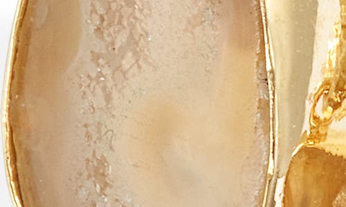 Kiara By Ki-ele Bianca Geode Drop Earrings In Gold