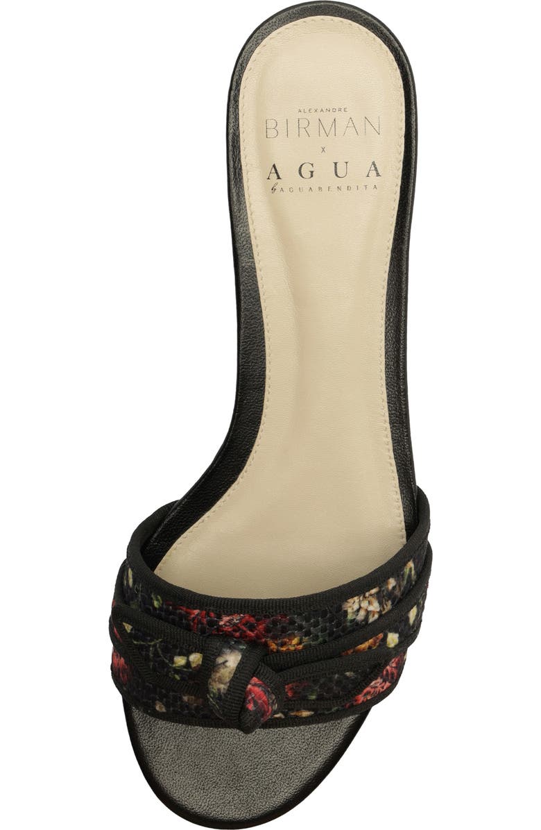 Alexandre Birman x Agua by Agua Bendita Grosgrain Raffia Slide Sandal, Alternate, color, Paramo Tonia/ Black