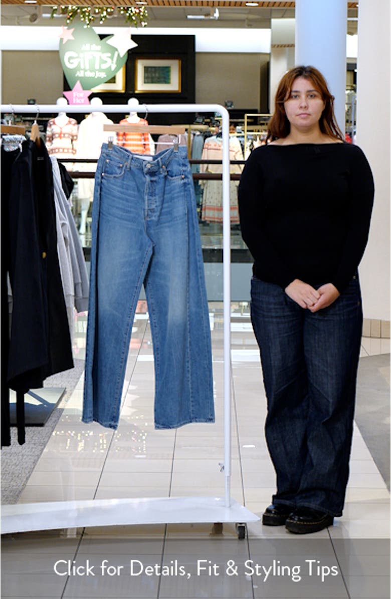 Pipe Dream Button Sneak High Waist Wide Leg Jeans Folk Star), sales video thumbnail