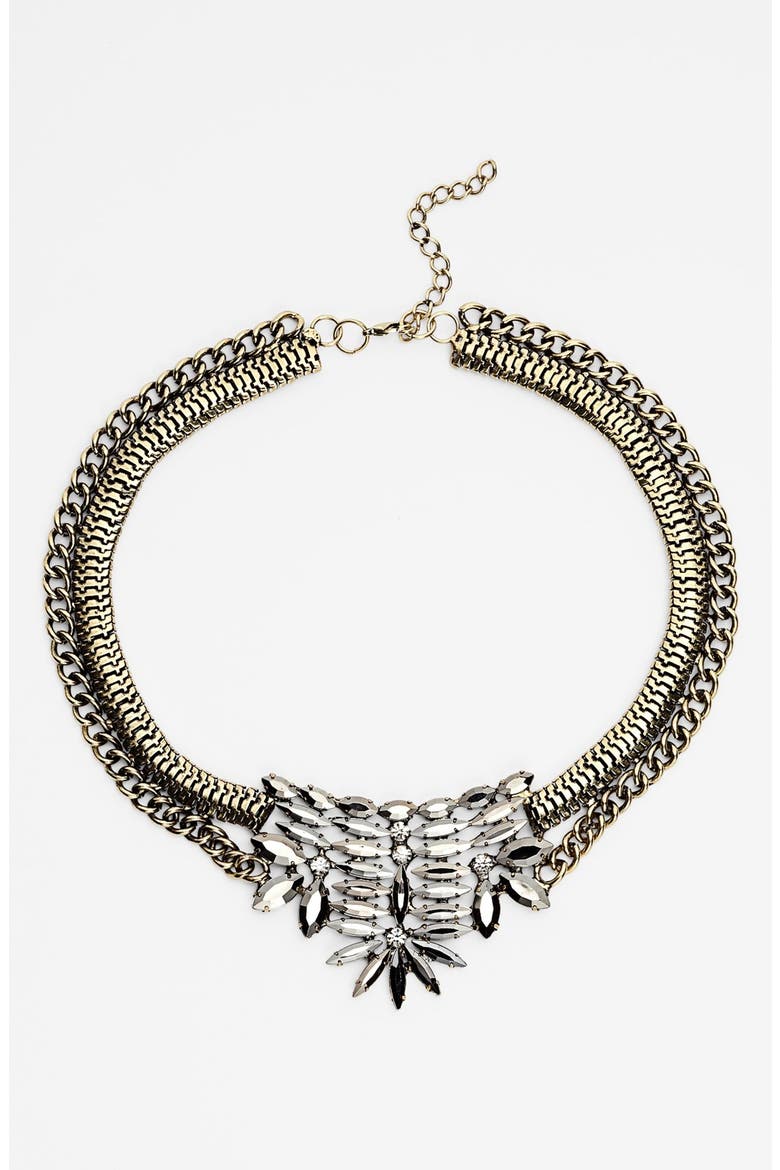 'Kitsch' Statement Necklace, Main, color, BLACK DIAMOND