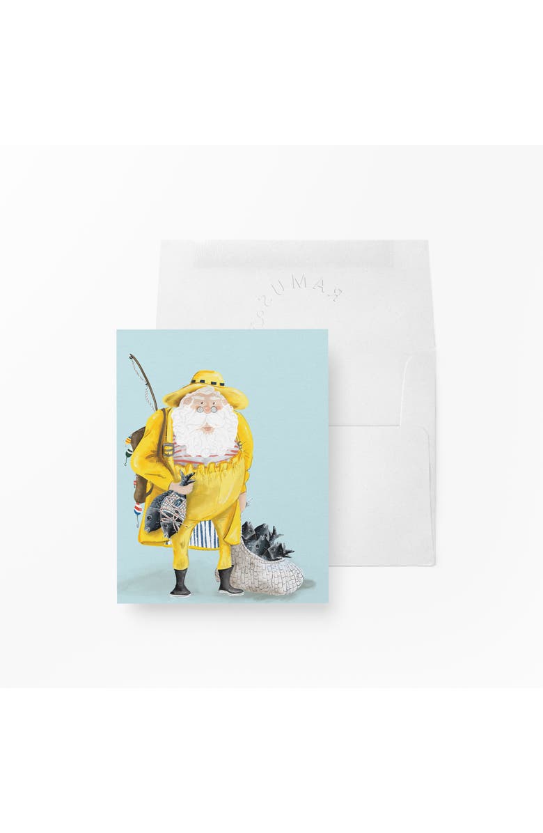 Ramus & Co Winter/Holiday Greeting Cards "Santa Fisherman", Main, color, Multi-Pack