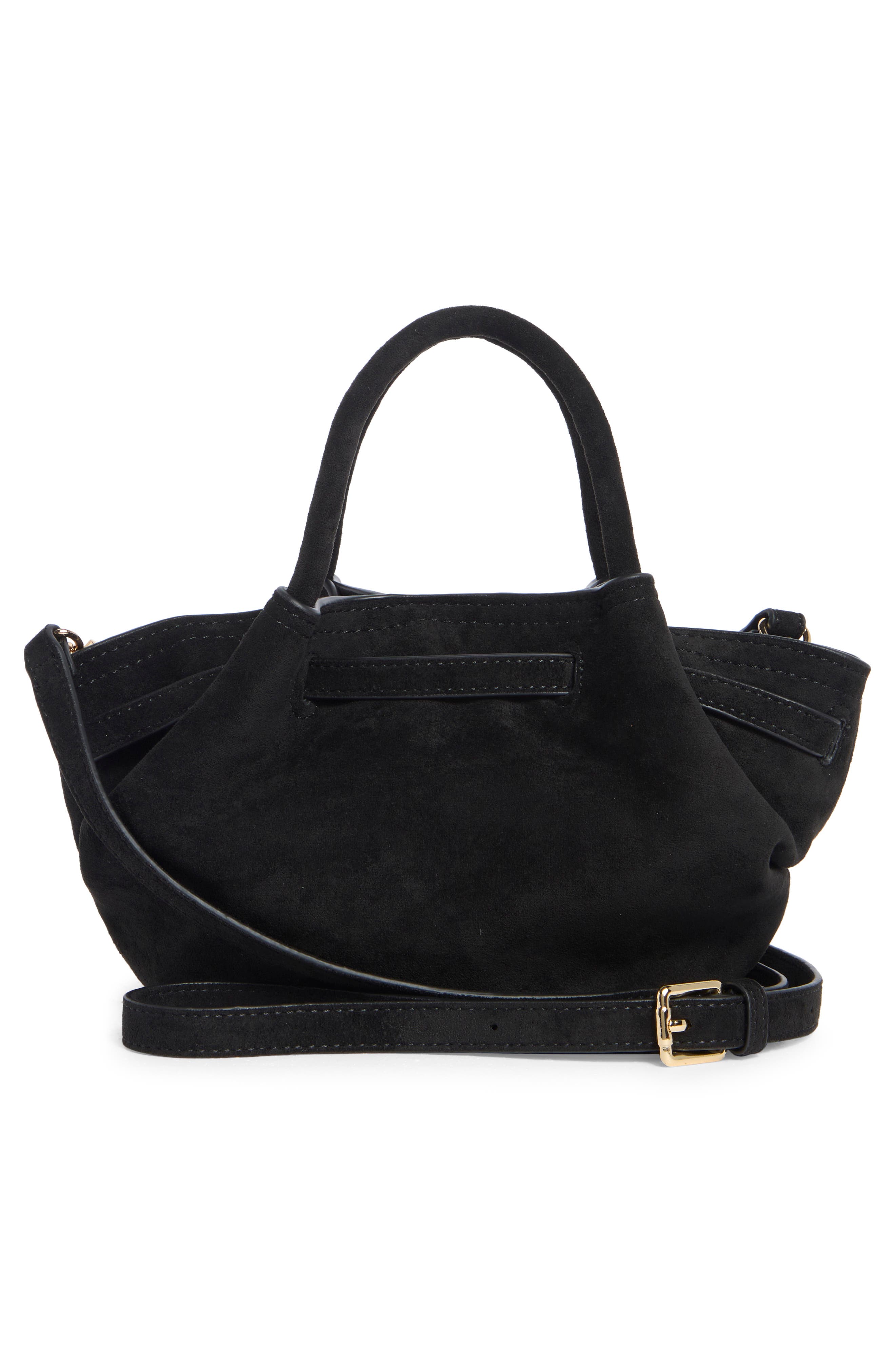 URBAN EXPRESSIONS HANDBAGS Faux Suede Crossbody Bag, Alternate, color, Black