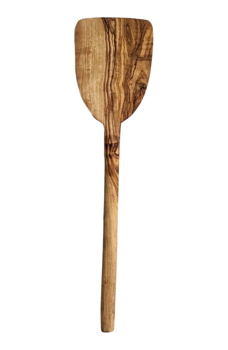 Gharyan Stoneware Olive Wood Pancake Spatula, Main, color, Natural
