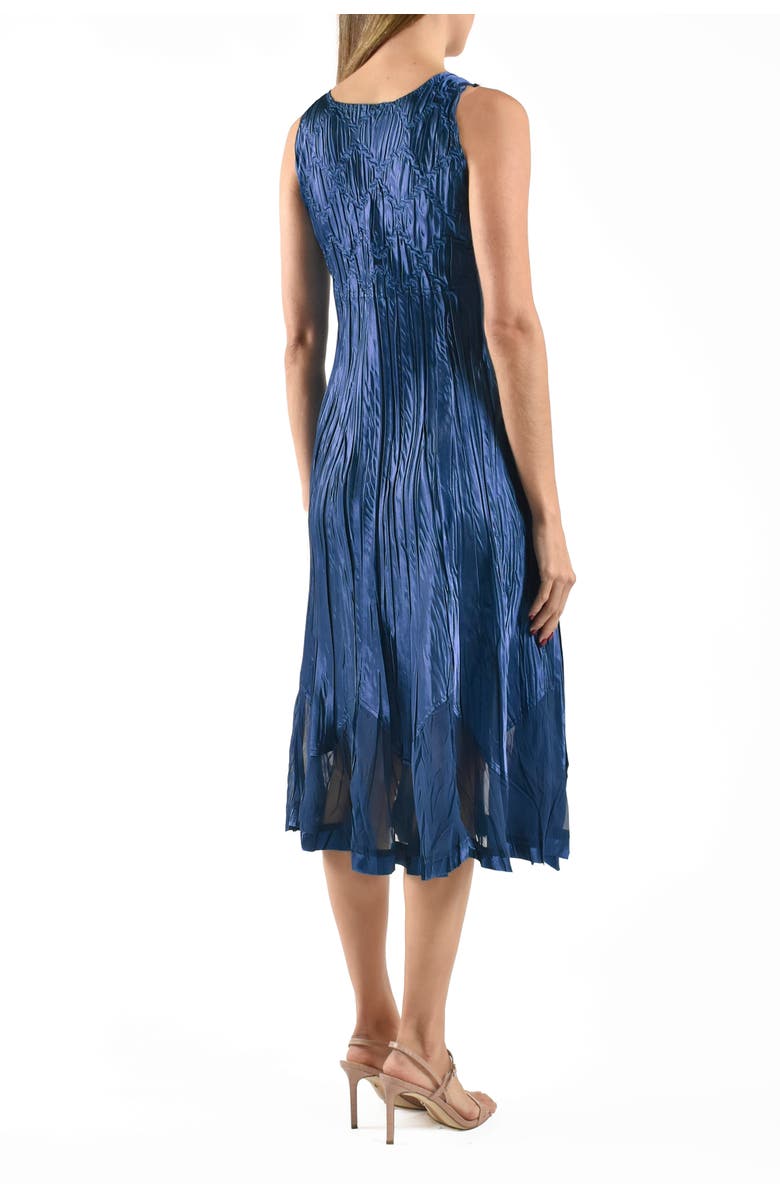 Komarov Charmeuse & Chiffon Cocktail Dress with Bolero Jacket, Alternate, color, Midnight Navy