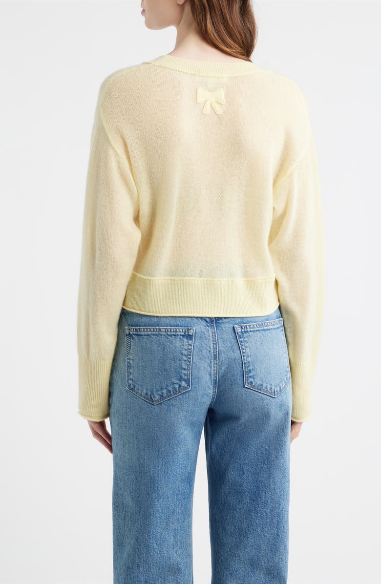 LoveShackFancy Lawrence Crop Cashmere Cardigan, Alternate, color, 