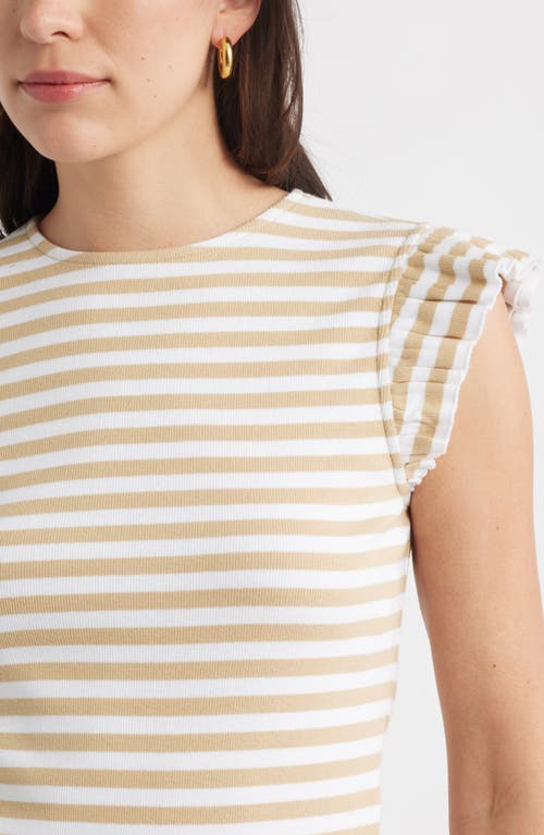 Caslonr Caslon(r) Stripe Ruffled Knit Top In Multi