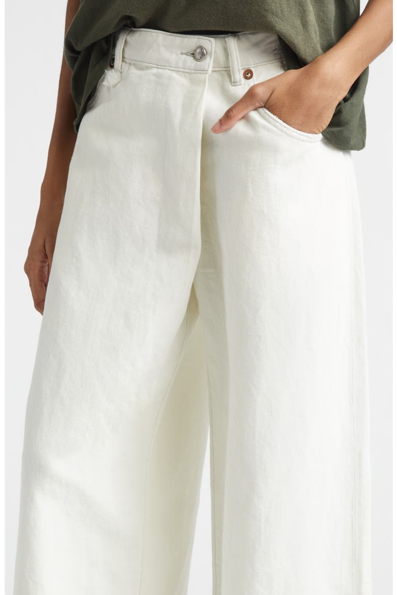 Nico Wrap Wide Leg Jeans, Alternate, color, WORN WHITE TWILL