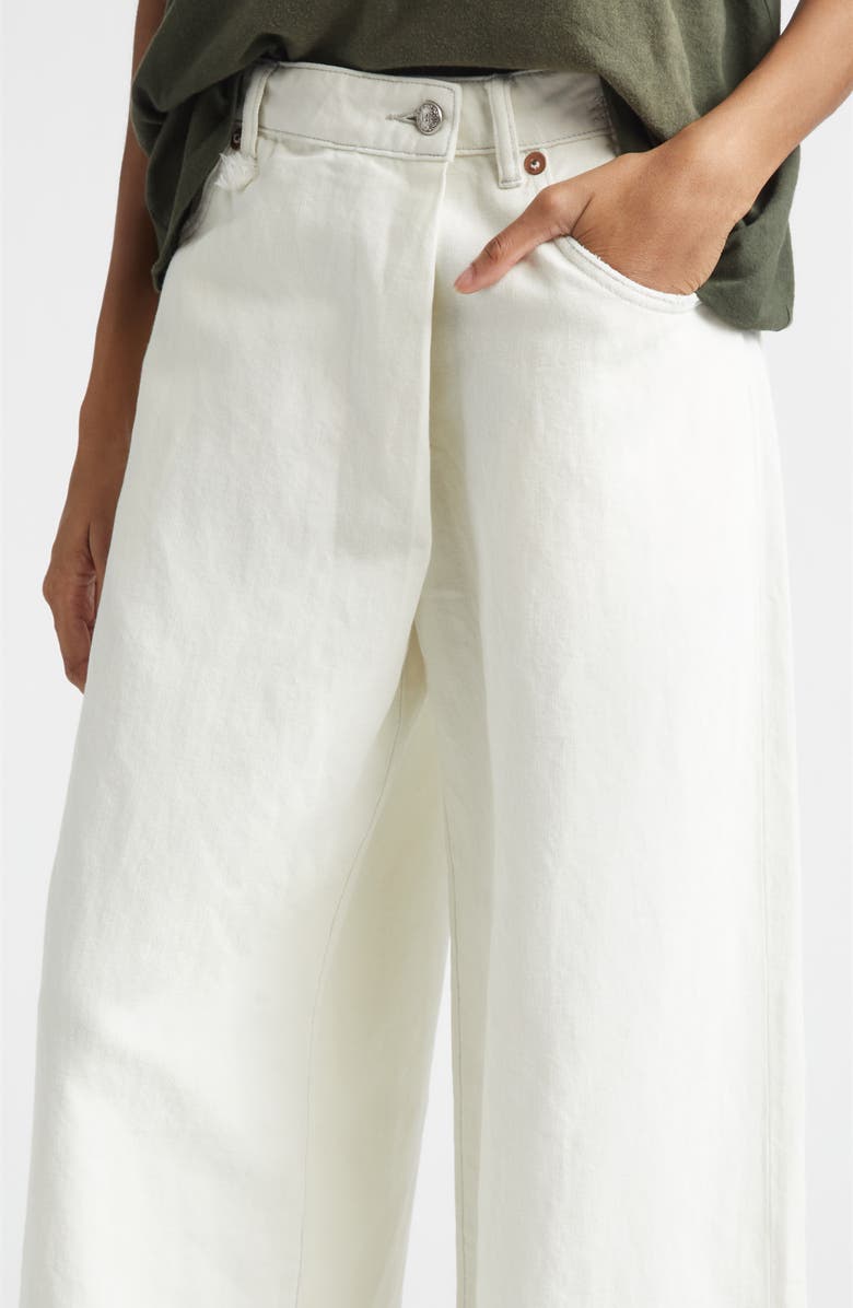 R13 X-BF Crossover Wide Leg Jeans, Alternate, color, Holden White Selvedge