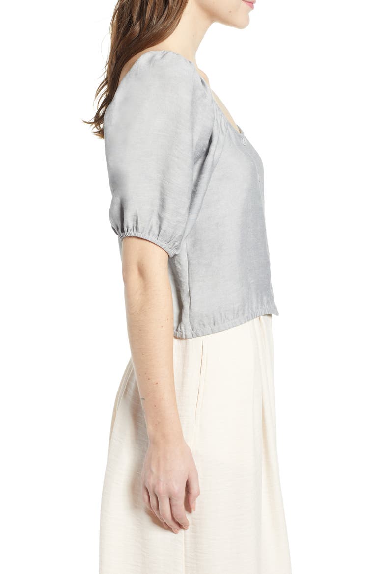 Square Neck Blouse, Alternate, color, PIETRA