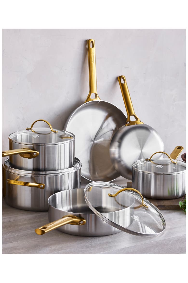 Reserve 10-Piece Stainless Steel Cookware Set, Alternate, color, STAINLESS STEEL