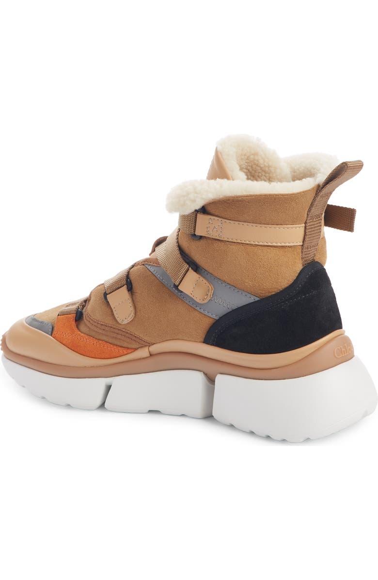 Chloé Sonnie Genuine Shearling High-Top Sneaker, Alternate, color,