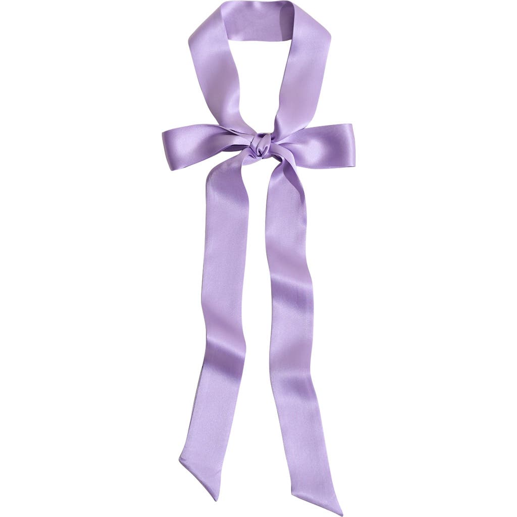 Lost Pattern Nyc "la Collectionneuse" Silk Ribbon Scarf In Purple
