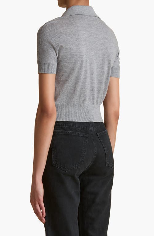 Khaite Shrunken Jo Cashmere Top In Mercury