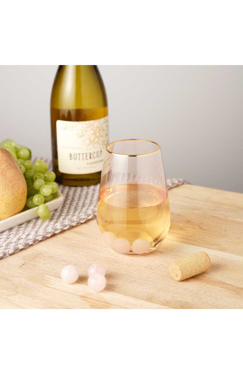 Rose Quartz Wine Gems Set of 6