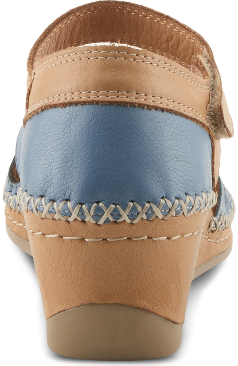 Spring Step Ezlyn Ankle Strap Wedge Pump, Alternate, color, Denim Multi