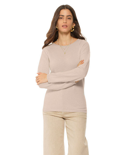 Ultralight Pure Cashmere Raglan Crewneck Sweater