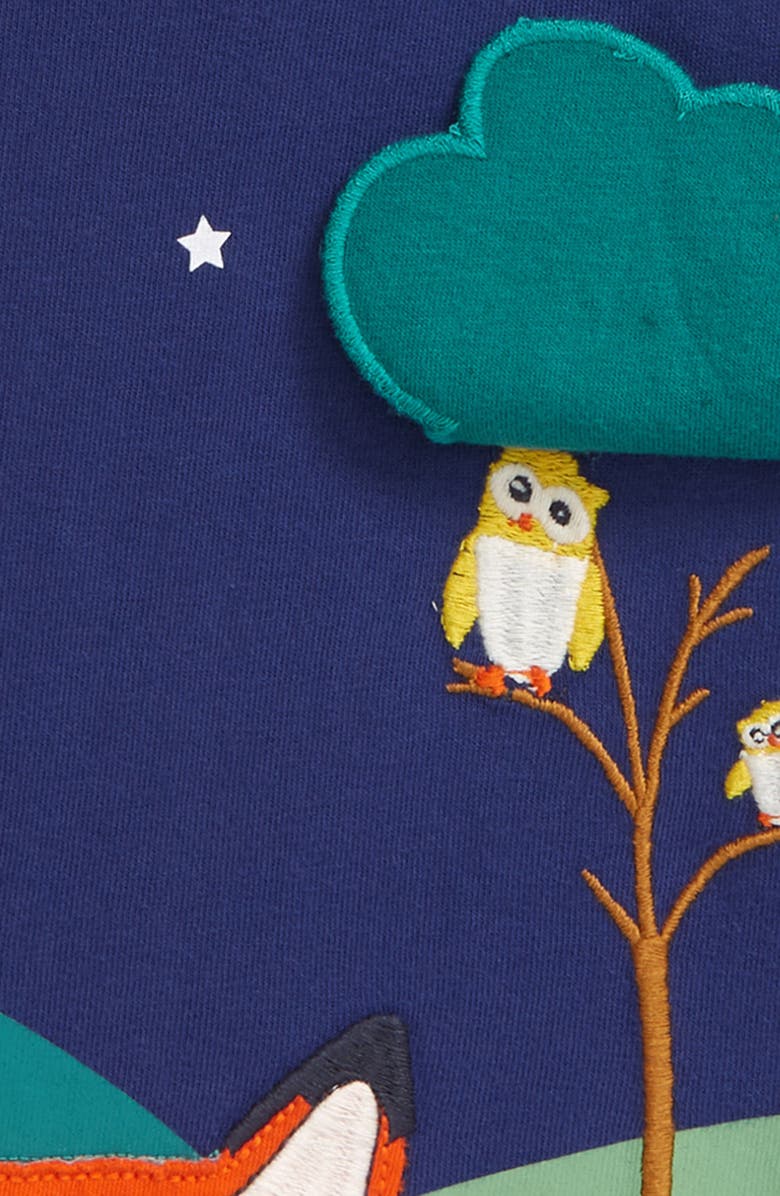 Mini Boden Lift the Flap Woodland Appliqué T-Shirt, Alternate, color, 