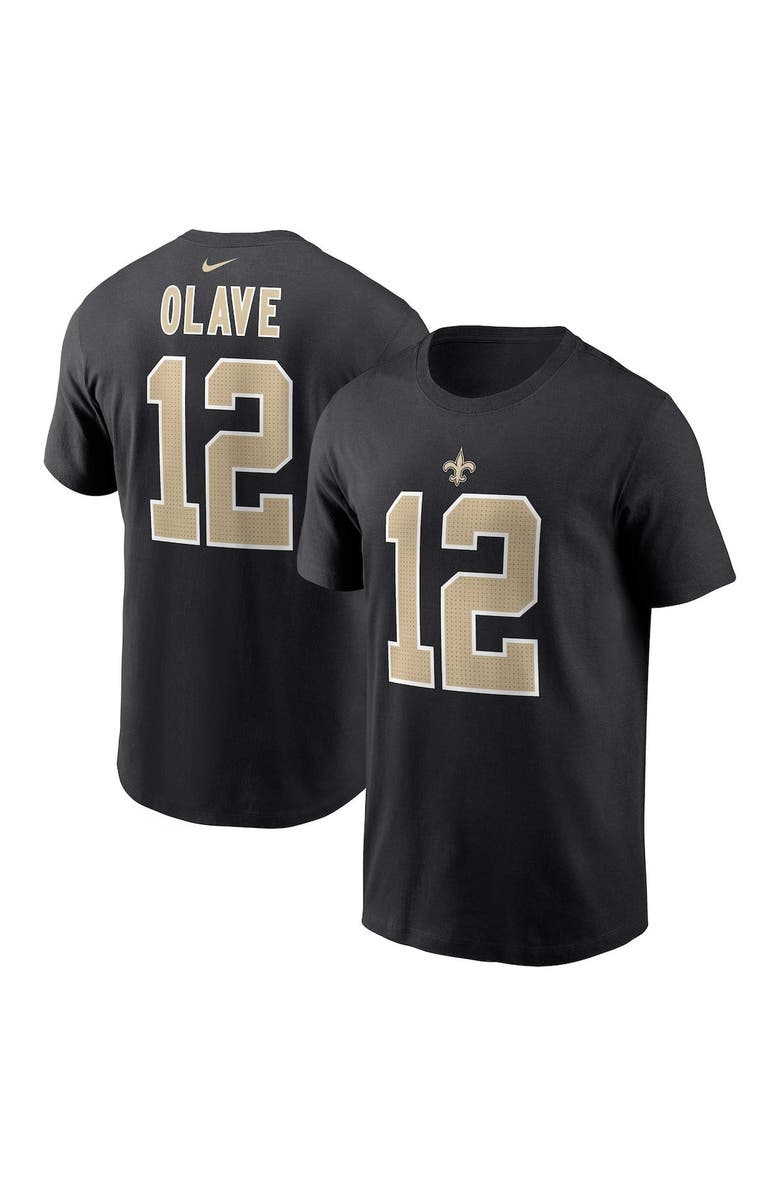 Nike Men's Nike Chris Olave  Black New Orleans Saints  Player Name & Number T-Shirt, Main, color, Black
