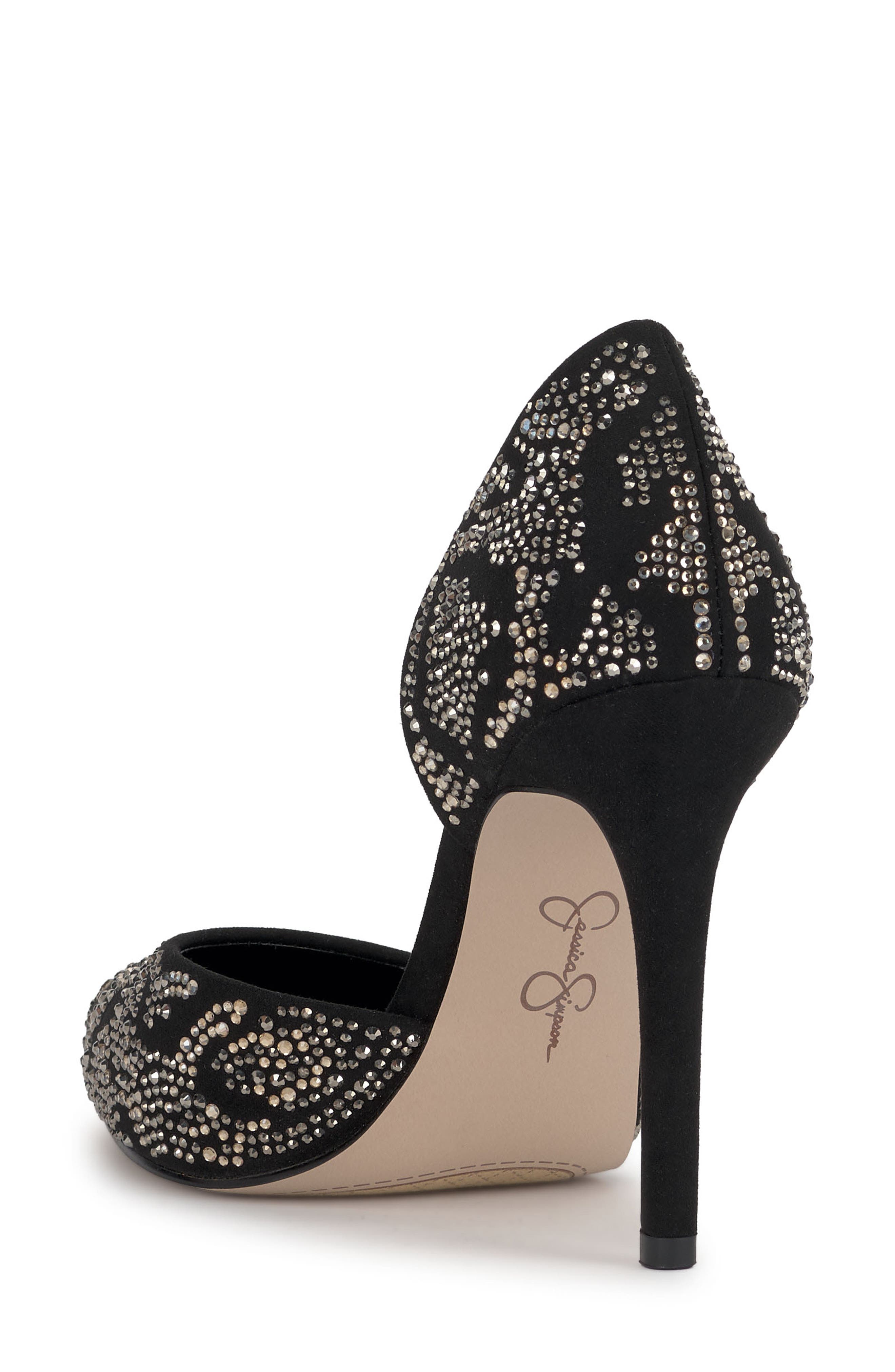 Jessica Simpson Prizma Rhinestone Pump, Alternate, color, Black