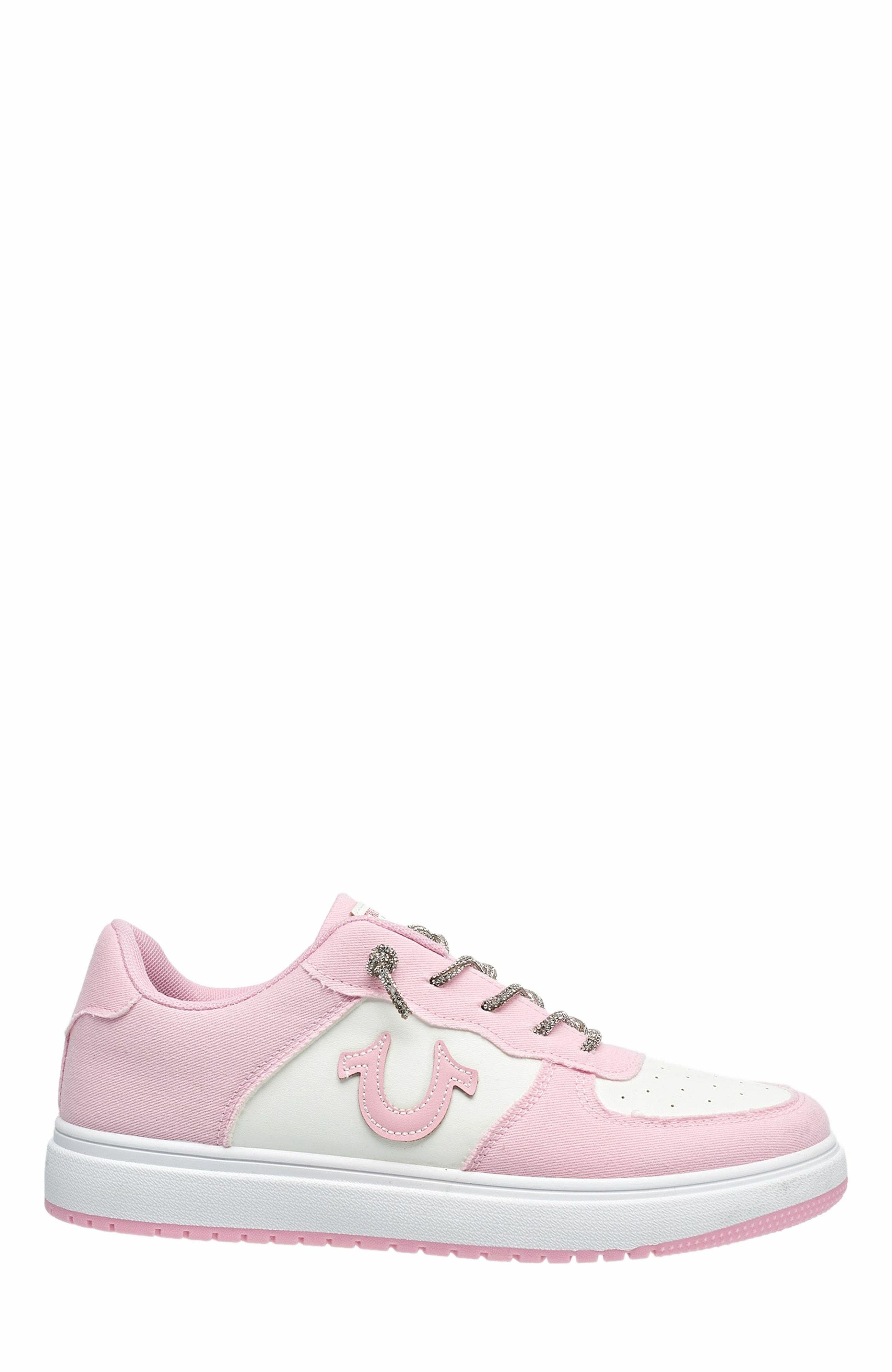 True Religion Ladies Allison Logo Sneaker, Alternate, color, Pink