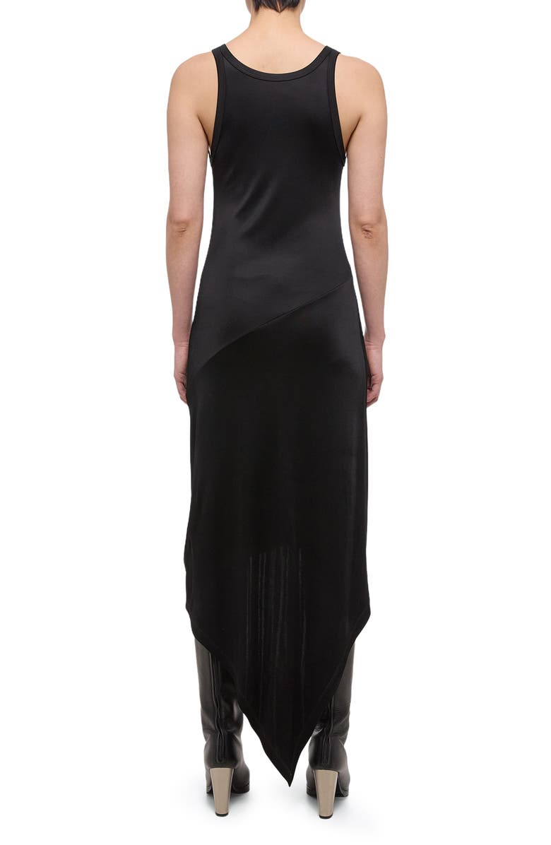 Helmut Lang High-Low Midi Dress, Alternate, color, Black