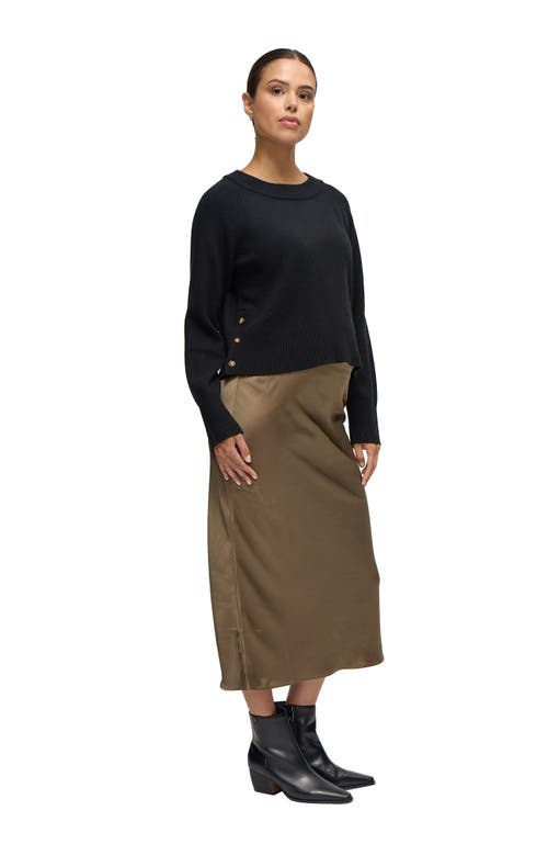 Ingrid & Isabel Mock Neck Maternity Sweater In Black