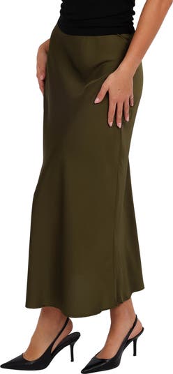 Nellie Satin Midi Skirt