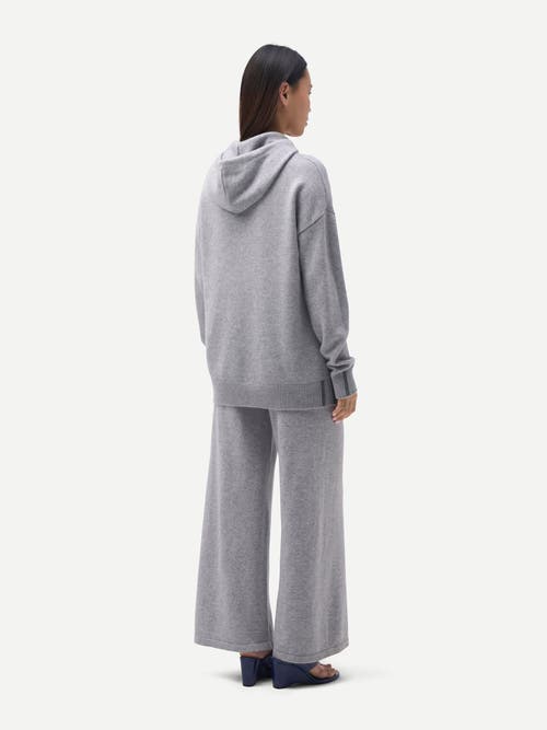 Gobi Mongolian Cashmere Wide-leg Cashmere Pants In Gray