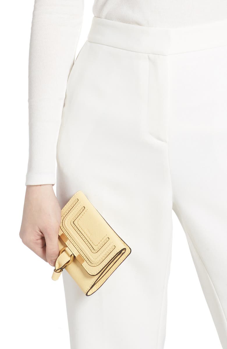 Chloé Marcie Leather French Wallet, Alternate, color,