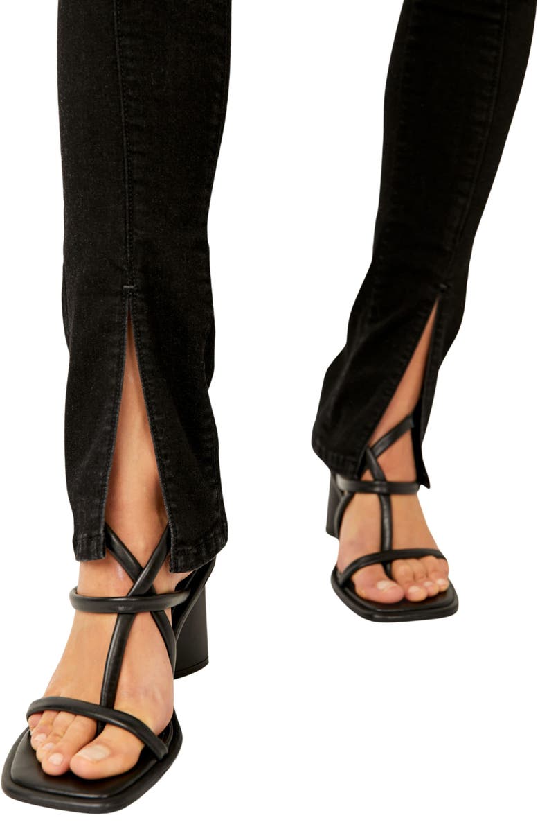 Free People Double Dutch Pull-On Slit Hem Jeans, Alternate, color,