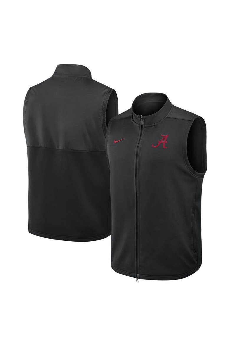 Men's Nike Black Alabama Crimson Tide Primetime Victory Performance Full-Zip Vest, Alternate, color, Black