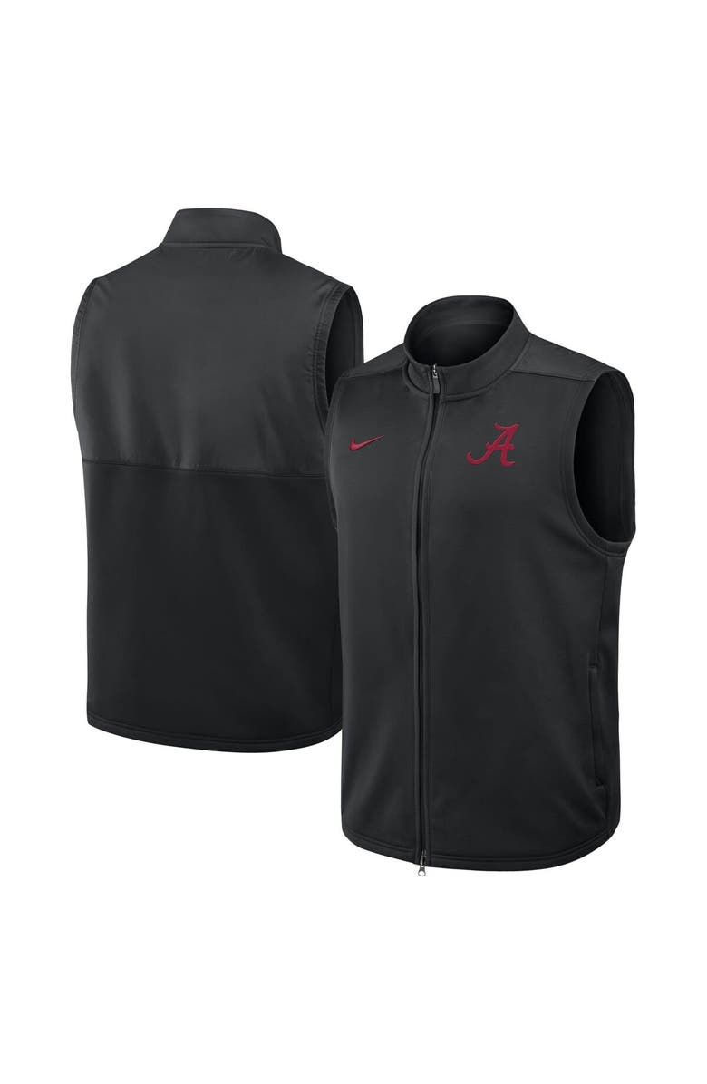 Nike Men's Nike Black Alabama Crimson Tide Primetime Victory Performance Full-Zip Vest, Alternate, color, Black