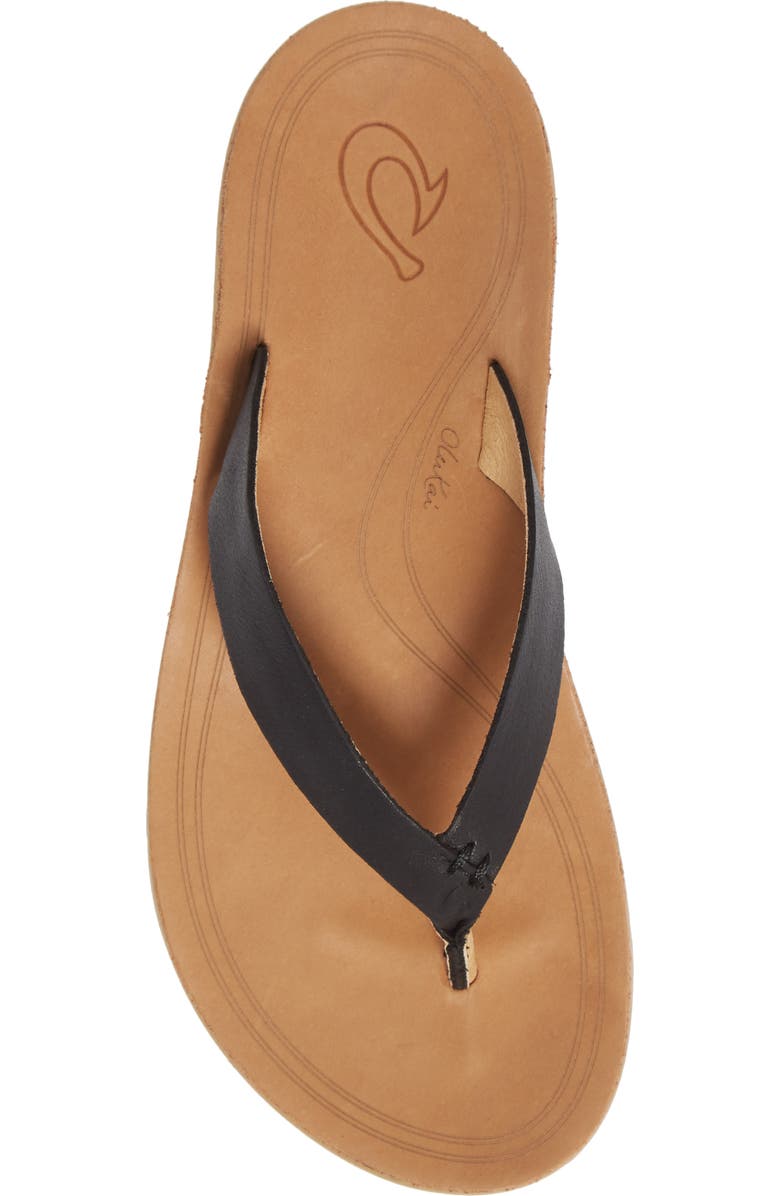 OluKai Nonohe Leather Flip Flop, Alternate, color,
