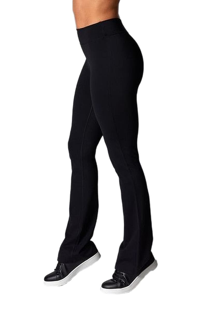 Tavi High Waisted Bootcut, Alternate, color, Ebony