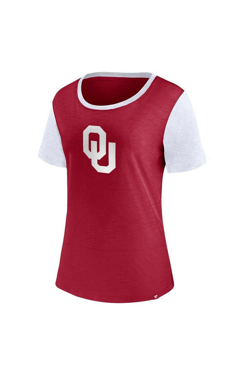 FANATICS Women's Fanatics Branded Crimson Oklahoma Sooners Carver T-Shirt, Alternate, color, 