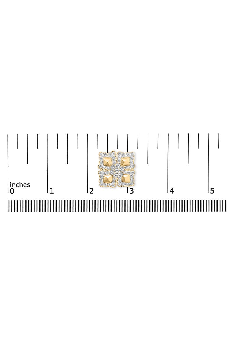18K Yellow Gold Diamond 5 1/5 Cttw Geometric Cluster Stud Earrings, Alternate, color, Yellow