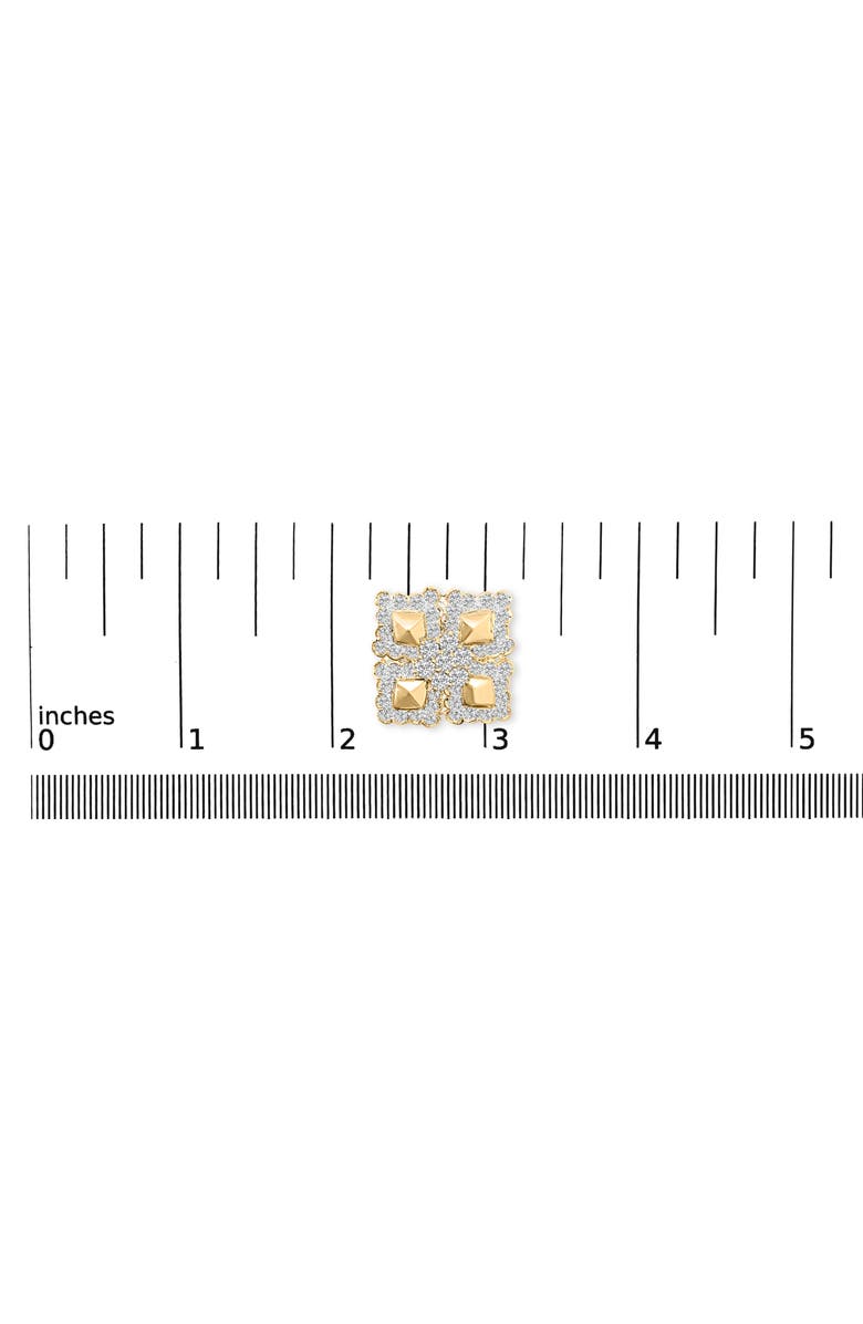 Haus of Brilliance 18K Yellow Gold Diamond 5 1/5 Cttw Geometric Cluster Stud Earrings, Alternate, color, Yellow