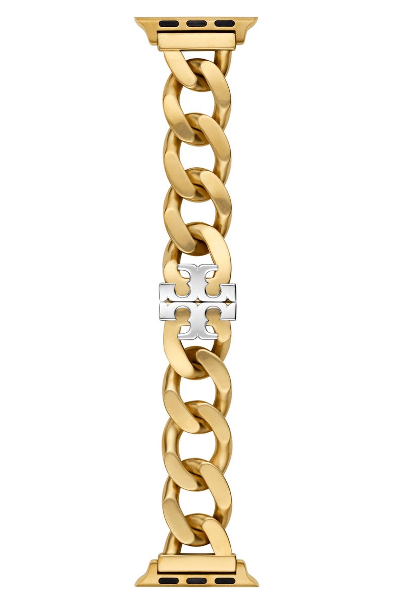 Tory Burch The Curb Link 20mm Apple Watch<sup>®</sup> Bracelet Watchband, Alternate, color,