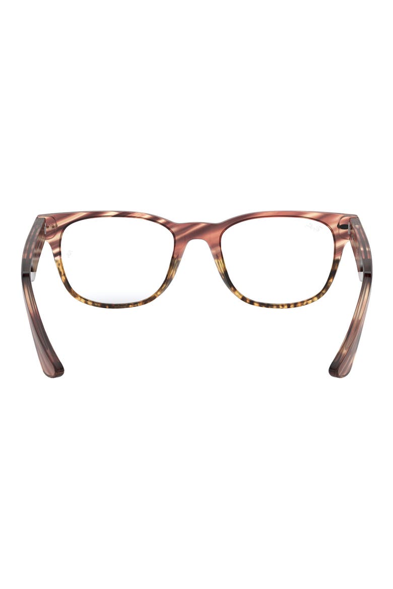 53mm Square Optical Glasses, Alternate, color, BEIGE HAVANA