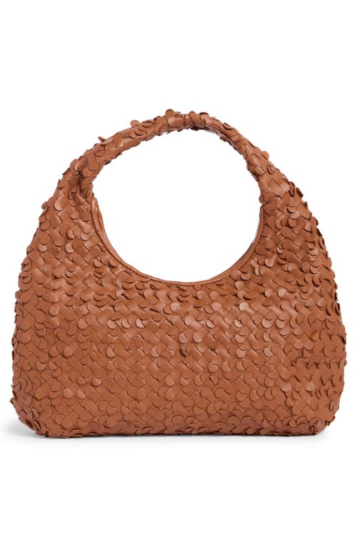 Sam Edelman Bianka Woven Leather Hobo Bag In Brown