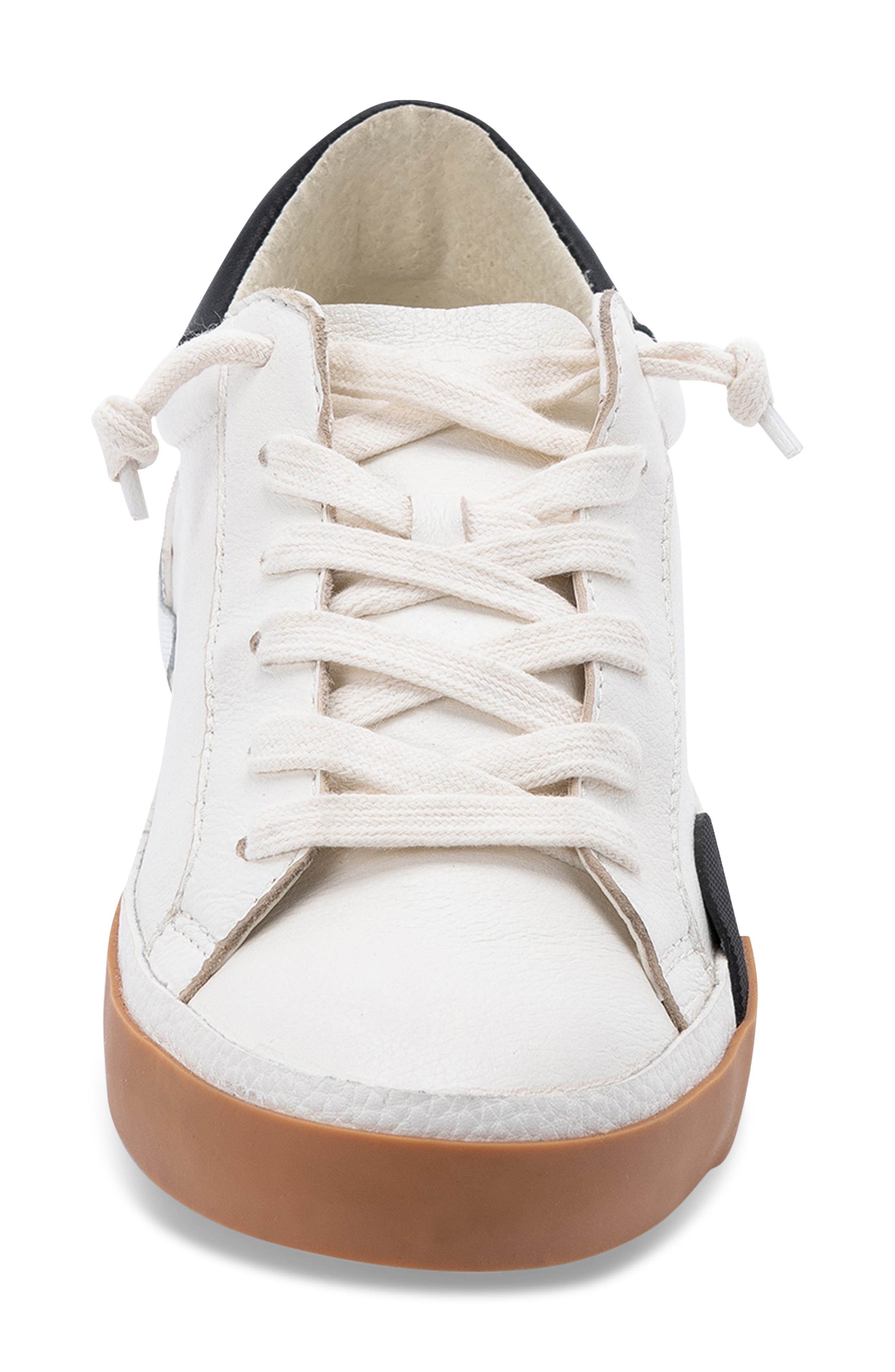 Dolce Vita Zina Sneaker, Alternate, color, White/Black Leather