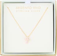 ARGENTO VIVO Pink Cubic Zirconia Cross Pendant Necklace