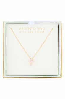 ARGENTO VIVO Pink Cubic Zirconia Cross Pendant Necklace